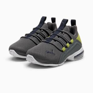 Tenis para infantes Axelion Mesh, Cool Dark Gray-PUMA Navy-Sea Kelp, extralarge